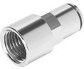 Festo NPQH Series Straight Threaded Adaptor, G 1/8 Female to Push In 4 mm, Threaded-to-Tube Connection Style, 578352
