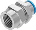 Festo QSSF Series Straight Threaded Adaptor, G 1/8 Female to Push In 8 mm, Threaded-to-Tube Connection Style, 153165