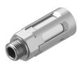 Silencer, Aluminium Housing, Compressed Air, G1/8", Male Thread, Polyethylene