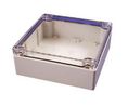 1554 Series Polycarbonate Enclosure, IP68, Clear Lid, 6.3 x 6.3 x 2.4in
