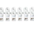 Terminal Strip, Natural, 5A, Poles - 12, Pack of 10 pieces