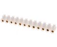 Terminal Strip, Natural, 76A, Poles - 12, Pack of 10 pieces