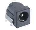 mm DC Power Connector 6.4 x 15mm, Angled, Pin Diameter - 2.5mm
