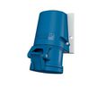 CEE Socket, Blue, 3P, Wall Mount, 4mm², 16A, IP44, 230V