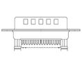 D-Sub Connector, Socket, DA-15, IDC