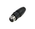 XLR Connector, Socket, Straight, Cable Mount, Poles - 4
