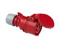 CEE-pistorasiat, SHARK, Punainen / Valkoinen, 5P, Kaapeliasennus, 2.5mm², 16A, IP44, 400V