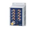 PoE-switch, Ohanterat, 100Mbps, 180W, Portar 8 M12, PoE-portar 8