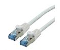 Roline, 1m Cat6a, White RJ45 to Male RJ45 Male, S/FTP Shielded, Terminated LSZH Sheath