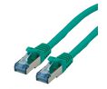 Roline, 5m Cat6a, Green RJ45 to Male RJ45 Male, S/FTP Shielded, Terminated LSZH Sheath