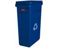 Rubbermaid Commercial Products Slim Jim 87L Blue PE Waste Bin