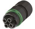 Techno Circular Connector, 4 Contacts, Cable Mount, IP68, THB Series Contacts