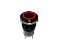 Anti-Vandal Illuminated Push-Button Switch Latching Function IP67 1CO 19mm