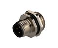 Rundsteckverbinder, M12, Stecker, Gerade, Pole - 4, Schraubanschluss, Panelmontage, 23.7mm