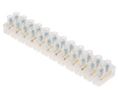 Terminal Strip, White, 24A, 380V, Poles - 12, Pack of 10 pieces