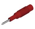 Test Adapter Pin Plug 2 mm - Banana Socket 4 mm 6A 30VAC 60VDC 46mm Red