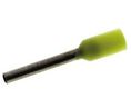 Schneider Electric, DZ5CE Insulated Crimp Bootlace Ferrule, 8.2mm Pin Length, 1.2mm Pin Diameter, 0.25mm² Wire Size, Yellow