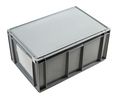 Boîte de rangement, 400x600x291mm, 54l, Polyéthylène haute densité (PEHD), Gris
