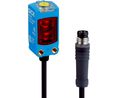 Miniatur-Lichtschranke Push-Pull 220mm 500us 30V 100mA PinPoint-LED, sichtbares rotes Licht Stecker, M8, 3-polig IP66 / IP67 W4F