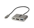 Docking Station, USB-C Plug, Bus-Powered, 100W, Ports Total 3