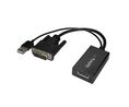 Videoadapter, DVI-Stecker - DisplayPort-Buchse, 1920 x 1200, Schwarz