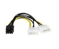 Câble d'alimentation pour carte vidéo PCIe 152mm Noir / Jaune