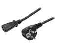 IEC-Gerätekabel DE/FR Typ F/E (CEE 7/7) Stecker - IEC 60320 C13 2m Schwarz