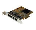 PCI Express Gigabit Adapter Network Card, 4x RJ45 10/100/1000, PCI-E x4