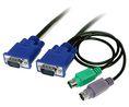 KVM Cable, 1x VGA Plug - 1x PS/2 Plug / 1x VGA Plug, 1.8m