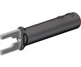 Test Adapter Fork Terminal - Socket 4 mm 20A 1kVAC 1kVDC 37mm Black