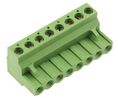 Steckbarer Klemmenblock, Rechter Winkel, 15A, 300V, Raster - 5.08mm, Pole - 8, Packung à 5 Stück