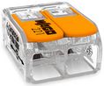 Splicing Connector, 0.5 ... 6mm², Poles - 2, Plastic, Orange / Clear, Pack of 10 pieces