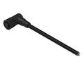 Cable Assembly, Polyamide 6.6, M12 Socket - Bare End, 5 Conductors, 2m, IP67, Angled, Black