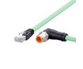 ifm electronicEVC, 20m Cat5e, Green M12 to Male RJ45 Male, Shielded, Terminated Polyurethane Sheath