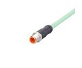 ifm electronic Male 4 way M12 to Male 4 way M12 Communication Cable, 5 m, Gerade Leiter, 5m, IP65 / IP67, Grün