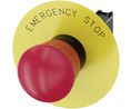 Siemens 3SU1 Series Latching Emergency Stop Push Button, Front, 22.3mm Cutout, 1, IP66, IP67, IP69(IP69K)
