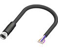 Straight Female 6 way M8 to Unterminated Sensor Actuator Cable, 5m Ledare