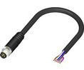 Straight Male 6 way M8 to Unterminated Sensor Actuator Cable, 5m Ledare