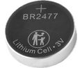 BR2477 Button Battery, 3V, 24mm Diameter, Single