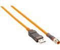 SICK Straight Male 4 way M8 to Straight Male USB A Connector & Cable, 10m Ledare