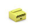 Bornier serre-fils, 0.6 ... 0.8mm², Pôles - 4, Polyamide, Jaune
