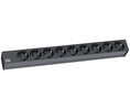 Outlet Strip 9x DE Type F (CEE 7/3) Socket - DE/FR Type F/E (CEE 7/7) Plug Black 2m