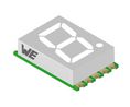 7-Segment LED Display WL-S7DS Green 7.6mm 570nm 21mcd 2.6V SMD Common Cathode