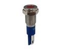 Vandal Resistant LED Indicator 12V AC / DC Fixed Red Soldering Lugs
