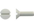 Countersunk Slotted Polyamide Screw, Countersunk Head, Slotted, 1.8 mm, M6, 25mm, 50 ST