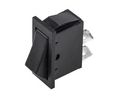 Rocker Switch, 14V, 10 A / 16 A, 1NO, 250V, OFF-(ON), Black, 27.2 x 12.2 mm