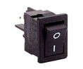 Rocker Switch, 15 A, 2NO, 250V, ON-OFF, Black