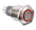 Pushbutton Switch, Vandal Proof, Red, 2CO, IP67, Momentary Function