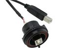 Cable, USB-B Plug - USB-B Plug, 500mm, USB 2.0, Black