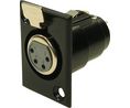XLR-Steckverbinder , Buchse, Gerade, Panelmontage, Pole - 4